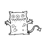 cartoon little monster N89