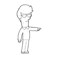 cartoon man in glasses pointing N12