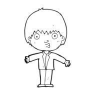 cartoon amazed boy N27