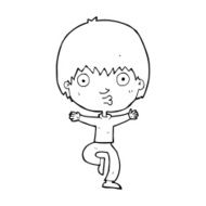 cartoon excited boy N202