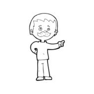 cartoon man with mustache pointing N39
