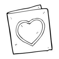 cartoon love heart card N12