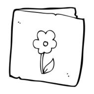 cartoon flower greeting card N13