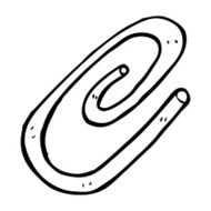 cartoon red paperclip N18