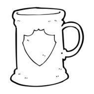 cartoon old tankard N12