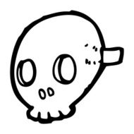 cartoon skull mask N28