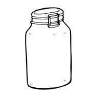 cartoon glass jar N10