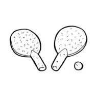 cartoon table tennis bats N13