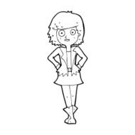 cartoon girl in jacket N13
