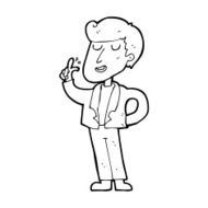 cartoon cool guy snapping fingers N12
