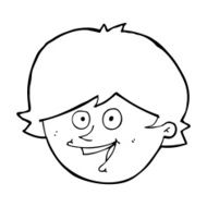 cartoon happy boy face N62