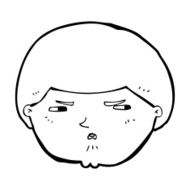 cartoon annoyed man N109