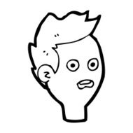 cartoon shocked man N162