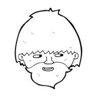 cartoon bearded man N77