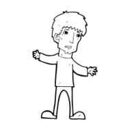 cartoon worried man N141