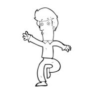 cartoon rushing man N12