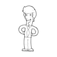 cartoon happy man N643