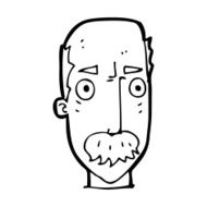 cartoon annoyed old man N86