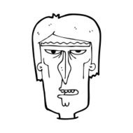 cartoon angry face N38