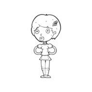 cartoon woman in french maid outfit N13