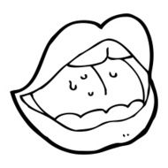 cartoon open mouth N23