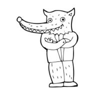 cartoon wolf man N77