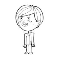 cartoon happy surprised boy N11
