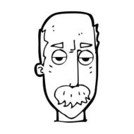 cartoon bored old man N24