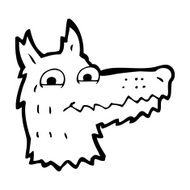 Cartoon Wolf Head N39