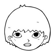 cartoon girl staring N14