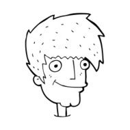 cartoon smiling man N36