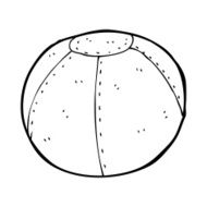 cartoon old stitched football N8