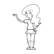 Cartoon Waitress N46