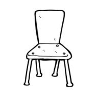 cartoon old school chair N13
