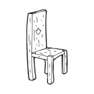 cartoon old chair N37