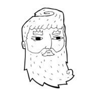 cartoon bearded man N78