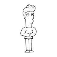cartoon jaded man N25