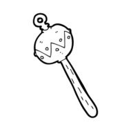 cartoon old rattle N13
