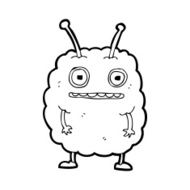 cartoon funny alien monster N12