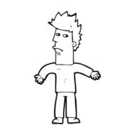 cartoon confused man N76