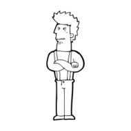 cartoon annoyed man N110