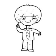 cartoon school boy answering question N64