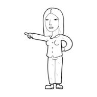 cartoon woman pointing N284