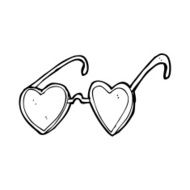 cartoon heart glasses N4