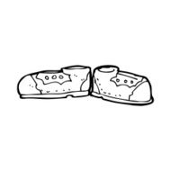 cartoon old shoes N12