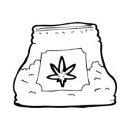 cartoon bag of weed N17