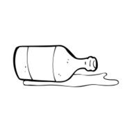 Cartoon Spilled Beer N30