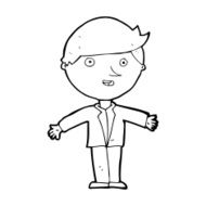 cartoon man in casual jacket N13