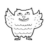 cartoon happy owl N11