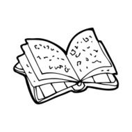 Cartoon Open Book N16